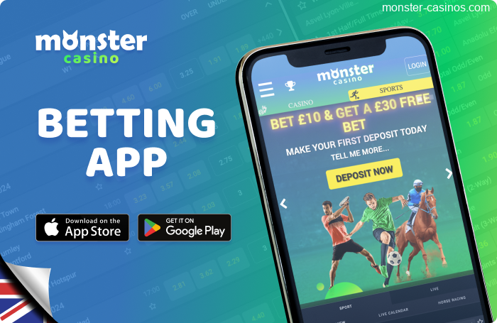 Betting Mobile App for UK Monster Casino Players