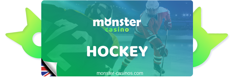 Betting on hockey events at Monster Casino UK