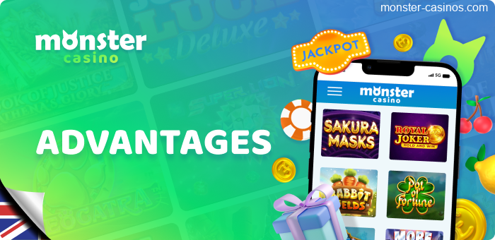 Monster Casino – benefits for UK players